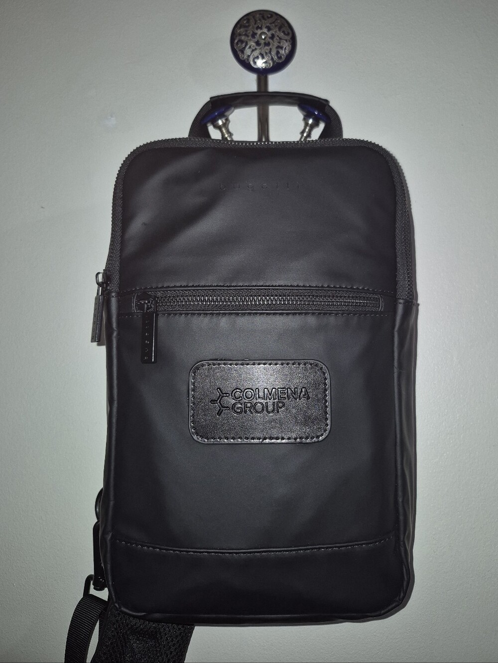 🔥Bugatti Mile End Sling Bag "Colmena Group" Black Men's Crossbody Travel Tablet